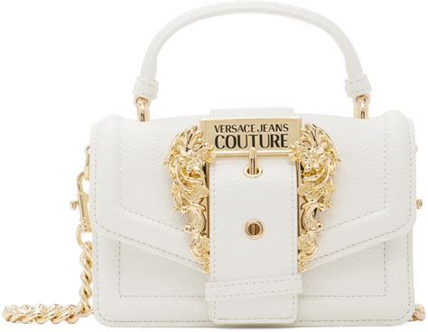 white versace couture bag|Versace collection evening bag.